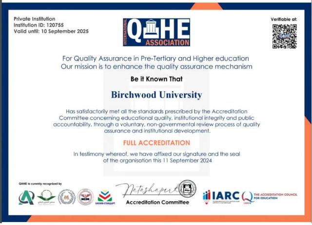  Quality Assurance in Higher Education (QAHE)